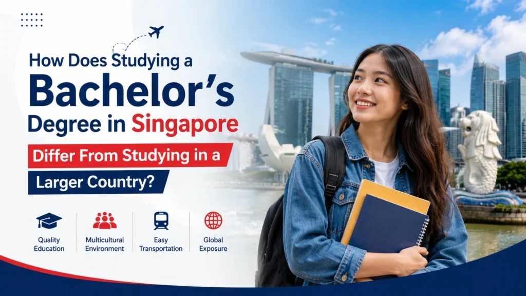 Studying a bachelor’s degree in Singapore compared with studying in a larger country