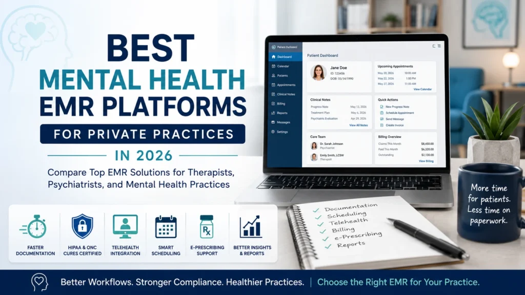Best mental health EMR platforms for private practices