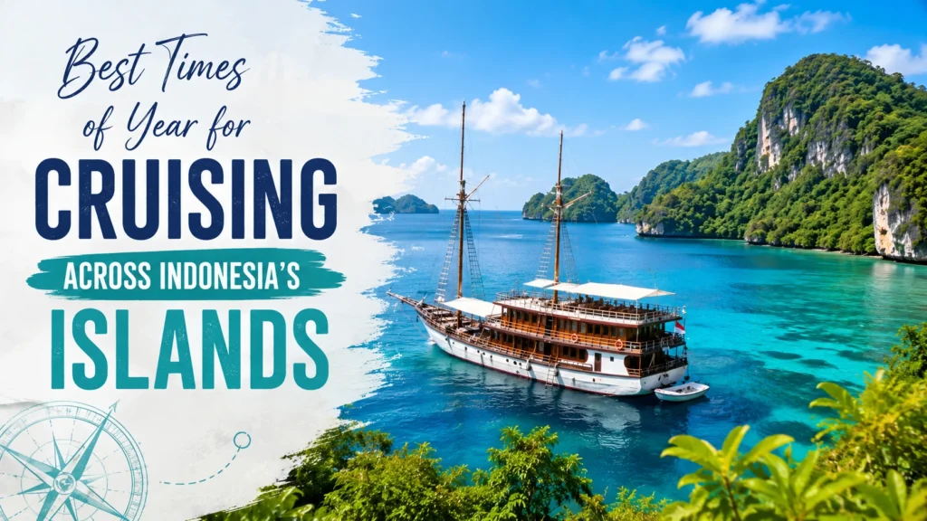 Best times of year for cruising across Indonesia's islands with a traditional sailing yacht and tropical scenery