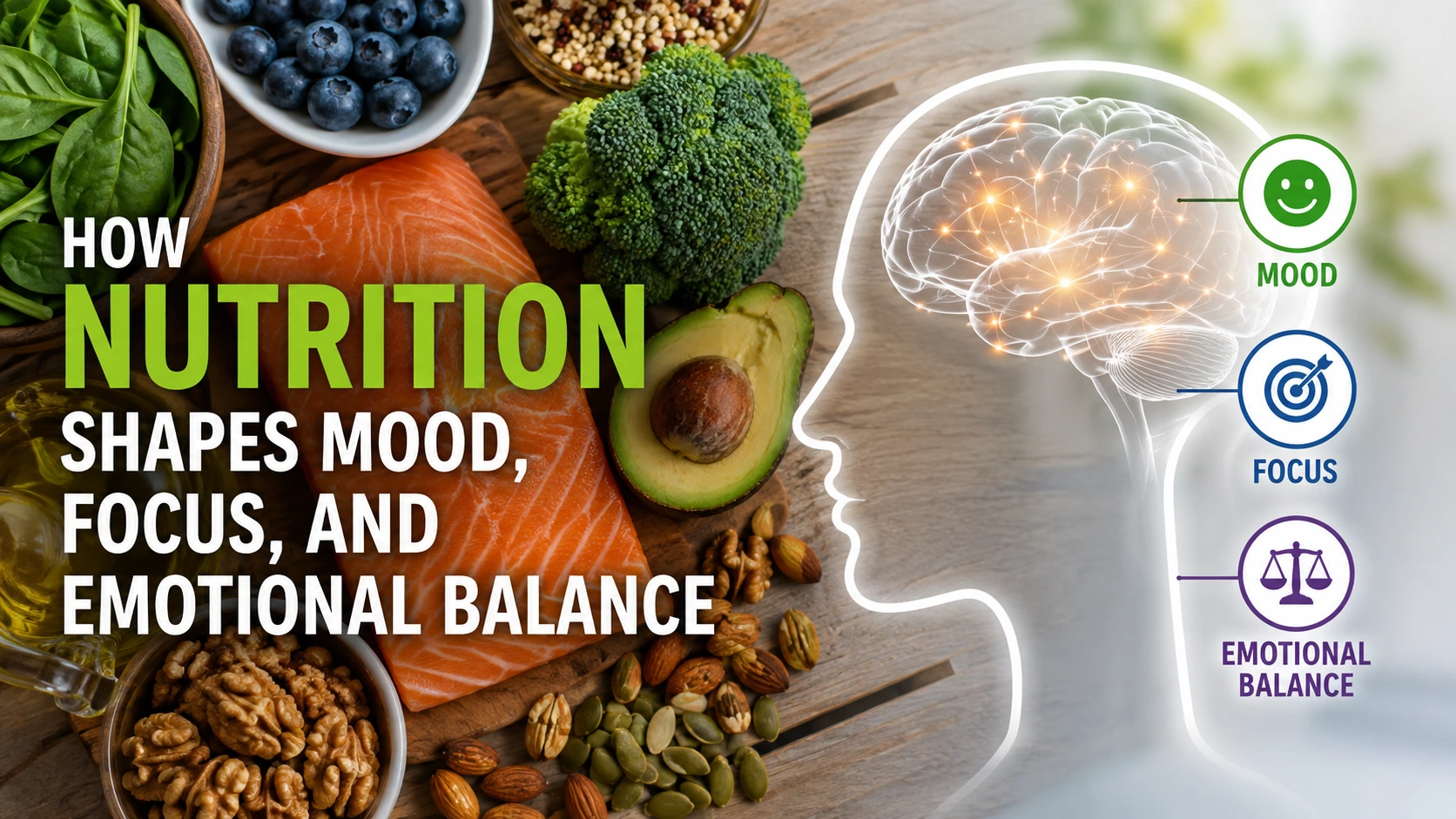 How nutrition shapes mood, focus, and emotional balance through brain-healthy foods