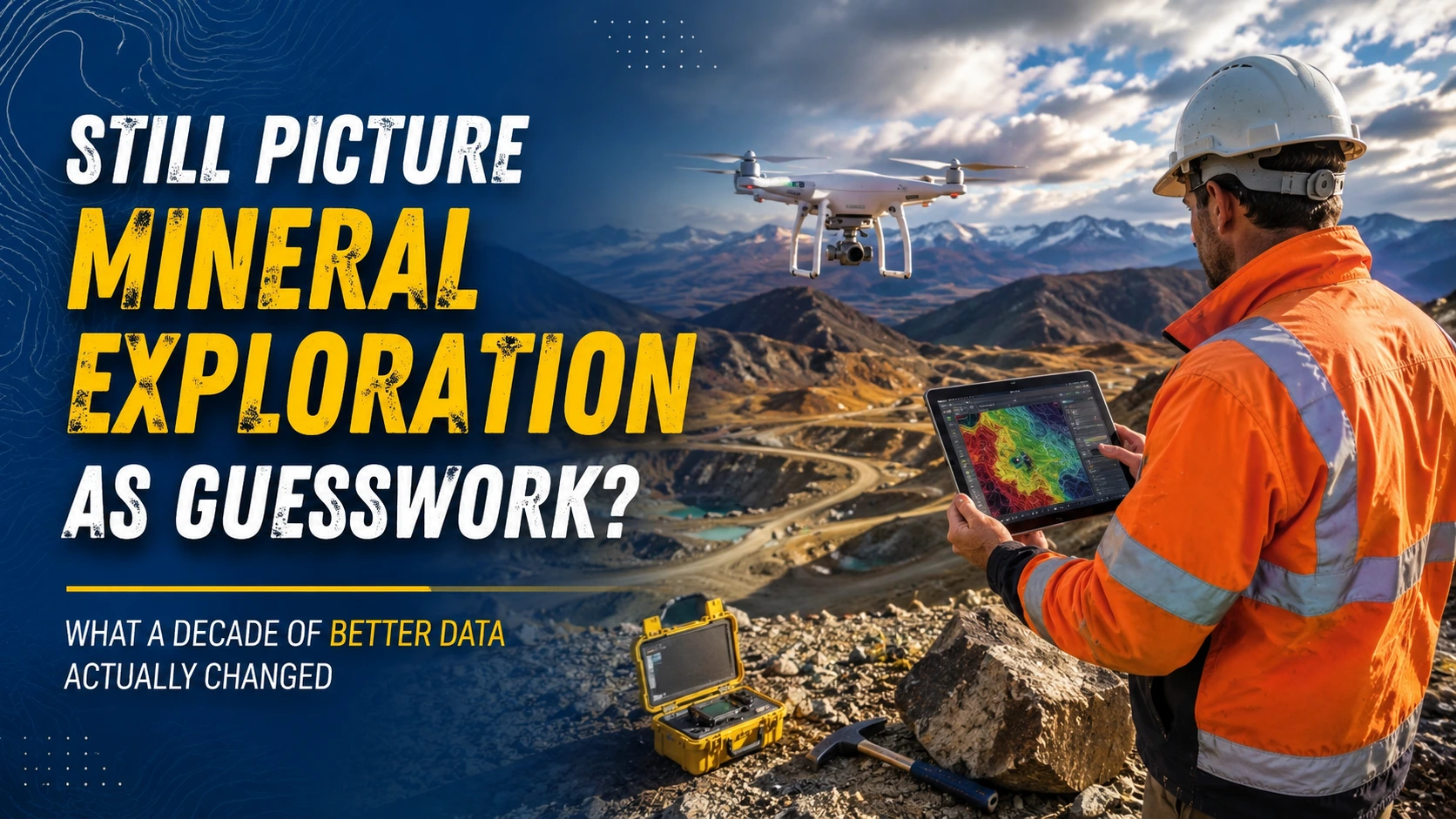 Modern mineral exploration using drone surveying and digital geological data in a mountainous mining landscape