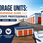 US storage units comprehensive guide infographic featuring modern self-storage facilities, investment insights, market growth, and real estate strategies for professionals.