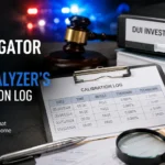 Feature image showing a breathalyzer, calibration log, and DUI investigation documents illustrating why investigators review breathalyzer calibration records in DUI cases.