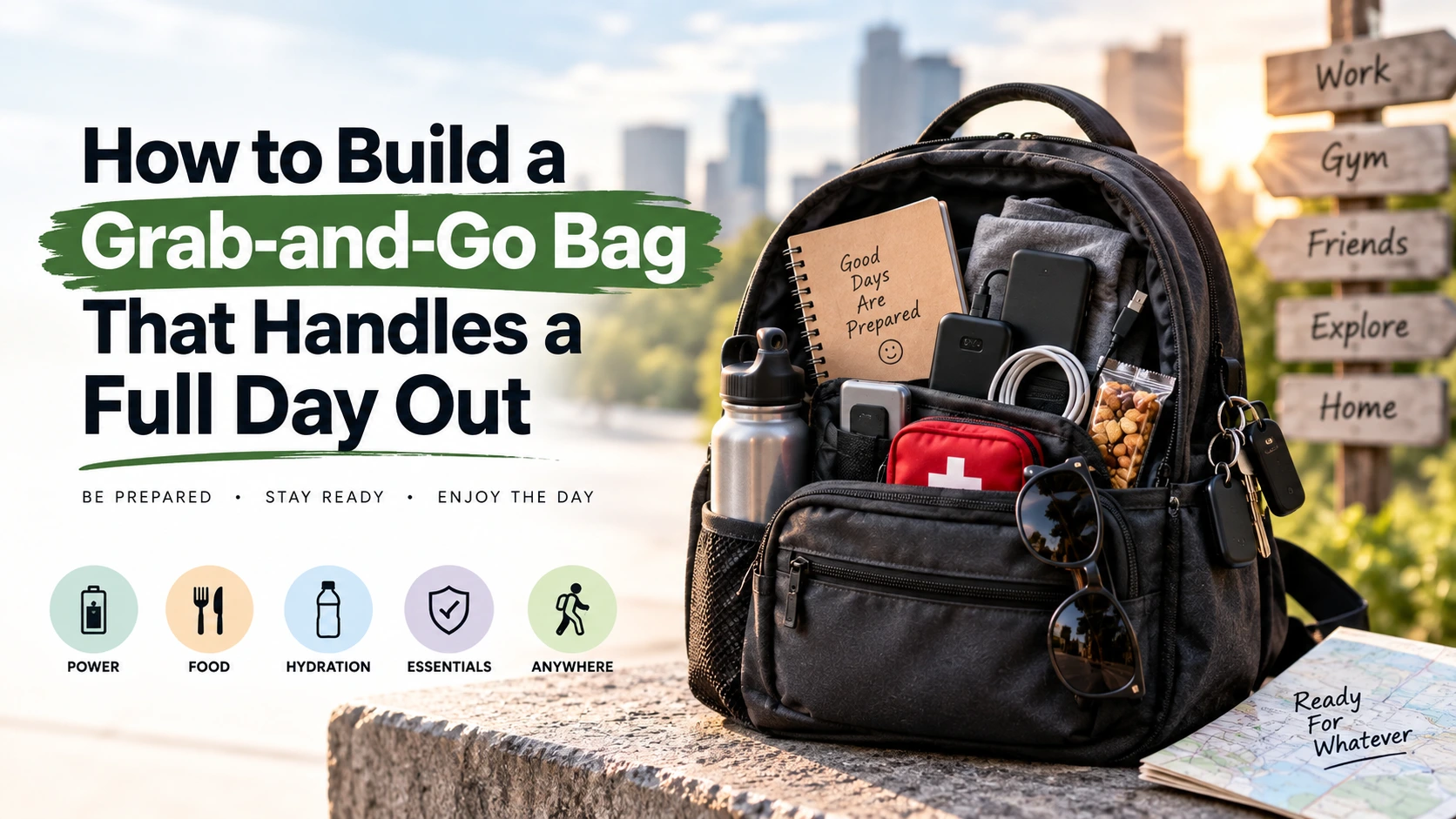 How to build a grab-and-go bag with essential items for staying prepared during a full day out