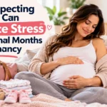 Expecting mother relaxing during the final months of pregnancy while preparing for a stress-free birth