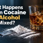 What happens when cocaine and alcohol are mixed, highlighting the risks of combining cocaine with alcohol