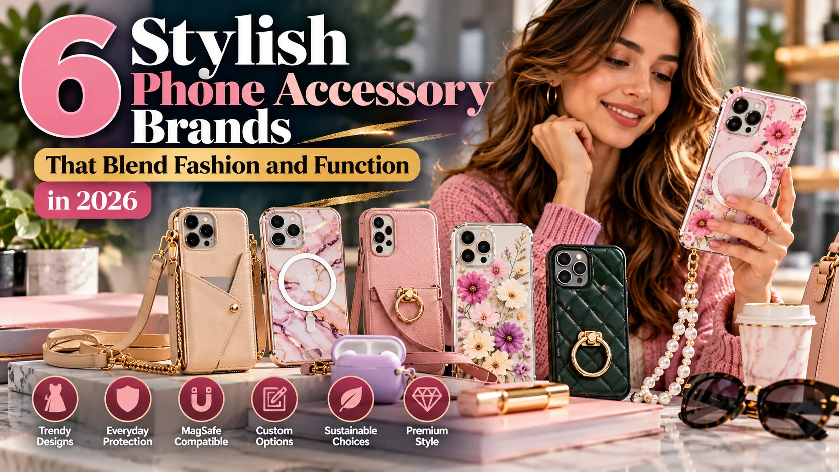 6 stylish phone accessory brands blending fashion and function with trendy designs, protection and MagSafe compatibility in 2026