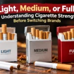 Light, medium, and full cigarette strength explained before switching brands