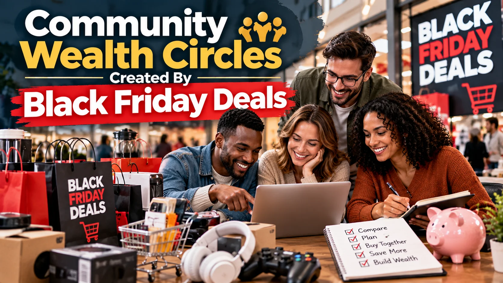 Community wealth circles using Black Friday deals for shared savings and smarter group shopping