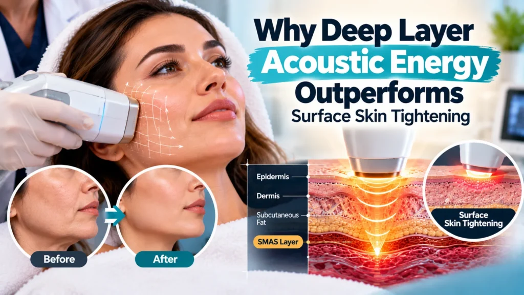Deep layer acoustic energy treatment compared with surface skin tightening for facial firmness
